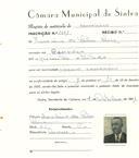Registo de matricula de carroceiro em nome de Francisco da Silva Sena, morador em Serradas, com o nº de inscrição 1691.