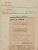 Soneto "Cruz Alta", do Jornal "Moçambique", de Lourenço Marques.