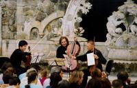 Concerto de Xuan Du / Andrei Ratnikov / Guenrik Elessin, na Quinta da Regaleira, durante o Festival de Música de Sintra.