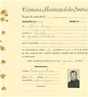 Registo de matricula de carroceiro em nome de Artur Roque, morador no Mucifal, com o nº de inscrição 1852.