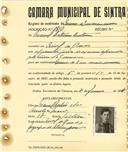 Registo de matricula de carroceiro 2 ou mais animais em nome de Manuel Esteves António, morador em Aruil de Baixo, com o nº de inscrição 1810.