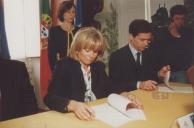 Edite Estrela, presidente da Câmara Municipal de Sintra, durante a assinatura do protocolo do programa Polis Agualva-Cacém na sala da Nau do Palácio Valenças.