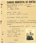 Registo de matricula de cocheiro profissional em nome de Tomaz Reinolds, morador em Venda Seca, com o nº de inscrição 1004.
