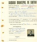 Registo de matricula de cocheiro amador em nome de Sebastião de Caires Fernandes, morador na Quinta do Granjal, com o nº de inscrição 948.