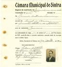 Registo de matricula de carroceiro de 2 ou mais animais em nome de Ricardo Antunes Lourenço, morador em Aruil de Baixo, com o nº de inscrição 2140.
