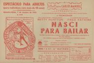 Programa do filme comédia "Nasci Para Bailar" realizado por Norman Z. Mcleod com a participação de Betty Huntton e Fred Astaire.