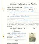Registo de matricula de carroceiro em nome de Joaquim António da Silva, morador em Carenque, com o nº de inscrição 2078.