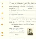 Registo de matricula de cocheiro profissional em nome de Joaquim Correia Pereira, morador em Sintra, com o nº de inscrição 1202.