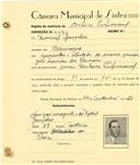Registo de matricula de cocheiro profissional em nome de Manuel Gonçalves, morador em Albarraque, com o nº de inscrição 1170.