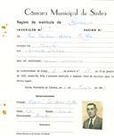 Registo de matricula de carroceiro em nome de José Caetano Brás Rilhas, morador no Mucifal, com o nº de inscrição 2090.