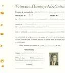 Registo de matricula de cocheiro profissional em nome de Francisco Manuel Ferrão Lopes, morador em Sintra, com o nº de inscrição 1218.