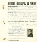 Registo de matricula de cocheiro profissional em nome de Carlos Blanco Santos Tavares, morador em Palmeiros, com o nº de inscrição 1120.