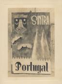 Fotografia de um cartaz alusivo a Sintra em exposição.