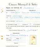 Registo de matricula de carroceiro em nome de Gonçalo Ramos Rodrigues, morador no Sabugo, com o nº de inscrição 2111.