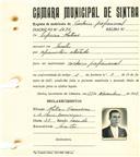 Registo de matricula de cocheiro profissional em nome de Zeferino Matias, morador em Sacotes, com o nº de inscrição 1092.