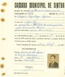 Registo de matricula de carroceiro de 2 ou mais animais em nome de Olegario Azinhaga Sapina , morador em Odrinhas, com o nº de inscrição 1939.