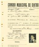 Registo de matricula de carroceiro 2 animais em nome de Semião José Pedro, morador em Fontanelas, com o nº de inscrição 1608.