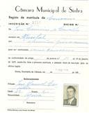 Registo de matricula de carroceiro em nome de José Casimiro de Carvalho, morador no Mucifal, com o nº de inscrição 2151.