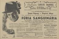 Programa do filme "Fúria Sanguinária" com a participação de James Cagney e Virgínia Mayo