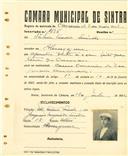 Registo de matricula de carroceiro 2 ou mais animais em nome de Sabino Serôdio Simões, morador em Almoçageme, com o nº de inscrição 1636.