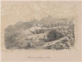 Montséra et le Chateau de Péna [Material gráfico] / Celestine Brelaz. – Genève : Schmid, [18--]. – 1 litografia : papel, p & b ; 18 x 28 cm