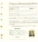 Registo de matricula de cocheiro profissional em nome de Maria da Conceição Carreira, morador em Queluz, com o nº de inscrição 1203.
