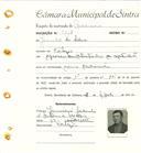 Registo de matricula de carroceiro em nome de Jacinto da Silva, morador em Cortesia, com o nº de inscrição 1183.