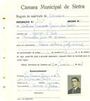 Registo de matricula de carroceiro em nome de António Fernando Ruivo dos Santos, morador no Seixal, São João das Lampas, com o nº de inscrição 2176.