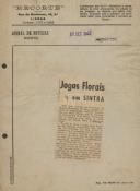 Os Jogos Florais de Sintra realizam-se dia 26 - Jurí Oliva Guerra, Nunes Claro e Francisco Costa, publicado no "Jornal de Notícias" do Porto.