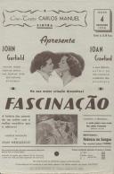 Programa do filme "Fascinação" realizado por Jean Negulesco com a participação de John Garfield e Joan Crawford.