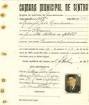 Registo de matricula de carroceiro de 2 ou mais animais em nome de Rodrigo João Corredoura, morador em Maceira, com o nº de inscrição 1935.