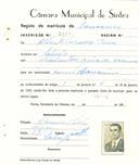 Registo de matricula de carroceiro em nome de Alberto Salvador Puca, morador no Sabugo, com o nº de inscrição 2161.