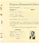 Registo de matricula de carroceiro em nome de Fernando Sadio, morador no Carrascal, com o nº de inscrição 1841.