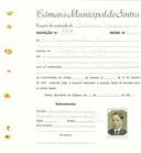 Registo de matricula de cocheiro profissional em nome de António Antunes da Silva, morador no Casal da Serra, com o nº de inscrição 1194.