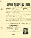 Registo de matricula de cocheiro profissional em nome de João Luís Marques Duarte, morador em Serradas, com o nº de inscrição 763.