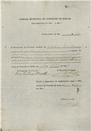 Ordem de cobrança para pagamento de uma licença  passada a António José Morraça, morador em Barcarena.