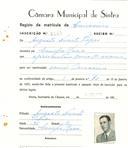 Registo de matricula de carroceiro em nome de Augusto Duarte Lopes, morador em Campo Raso, com o nº de inscrição 2126.