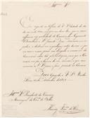 Carta de Tomás Francisco de Abreu dirigida ao presidente da Câmara Municipal de Belas, solicitando escusa do cargo para que a Câmara o designou.
