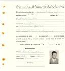 Registo de matricula de cocheiro profissional em nome de Alberto Sendra, morador em Agualva, com o nº de inscrição 1205.
