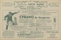 Programa do filme "Cyrano de Bergerac" com a participação de José Ferrer.
