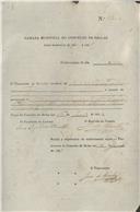 Ordem de cobrança para pagamento de uma licença  passada a Maria do Carmo, moradora em Tercena.
