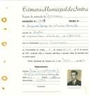 Registo de matricula de carroceiro em nome de Augusto Jorge de Oliveira Duarte, morador em Sintra, com o nº de inscrição 1769.