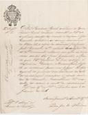 Ofício de Pedro José de Oliveira, pelo Secretário Geral da 4ª Repartição do Governo Civil de Lisboa, ao Administrador do Concelho de Sintra, referente à devolução das contas da receita e despesa do Concelho do ano de 1844 a 1845.