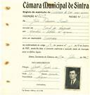 Registo de matricula de carroceiro de 2 ou mais animais em nome de João Feliciano Simões, morador no Casal da Abeguaria, com o nº de inscrição 2109.