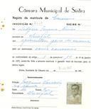 Registo de matricula de carroceiro em nome de Ludgero Ferreira Nunes, morador no Mucifal, com o nº de inscrição 2113.