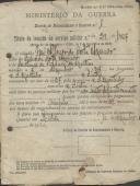 Caderneta Militar de José Alfredo da Costa Azevedo.