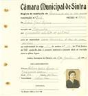 Registo de matricula de carroceiro de 2 ou mais animais em nome de Maria José Sapina, moradora em Odrinhas, com o nº de inscrição 2112.