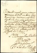 Carta dirigida a Domingos Pires Bandeira proveniente do frei João de São Pedro.