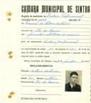 Registo de matricula de cocheiro profissional em nome de Manuel da Silva Antunes, morador em Rio de Mouro, com o nº de inscrição 1114.