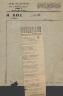 Verso "Modernismo", publicado no Jornal "A Voz" de Lisboa.
